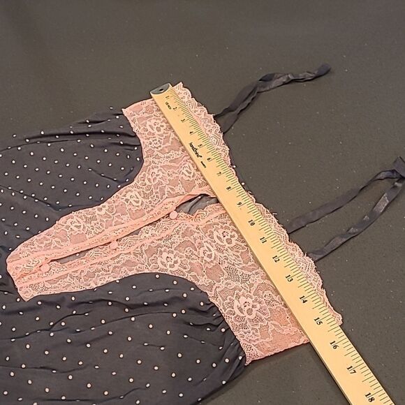 Nanette Lepore Gray with Pink Polka Dot Pajama Set - Picture 7 of 13